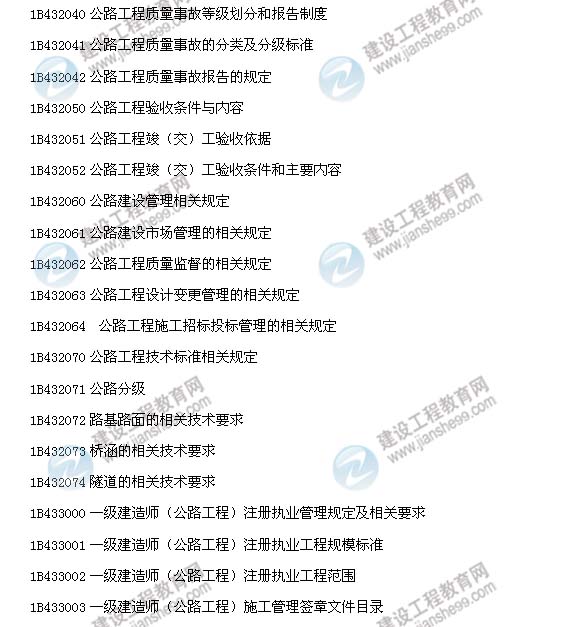 2014年一級建造師公路工程管理與實務(wù)大綱