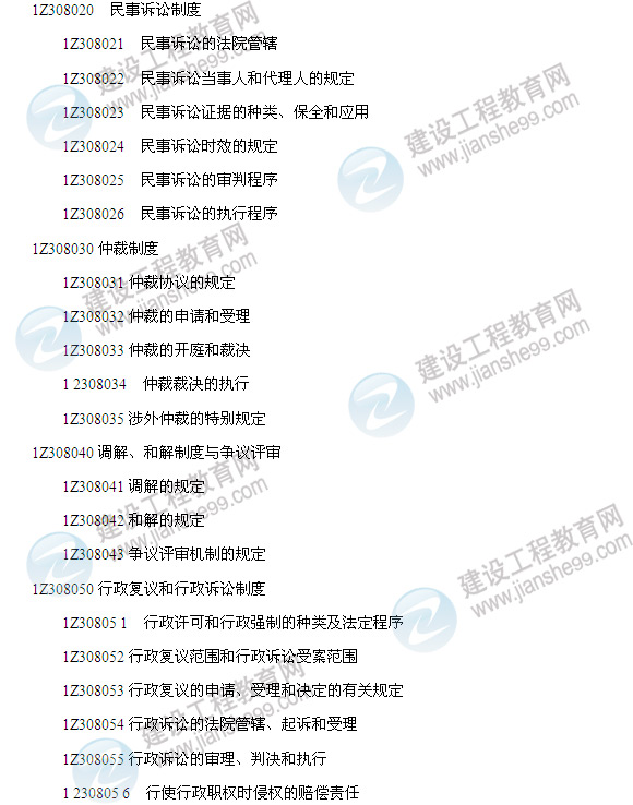 2014年一級建造師建設(shè)工程法規(guī)及相關(guān)知識(shí)考試大綱9