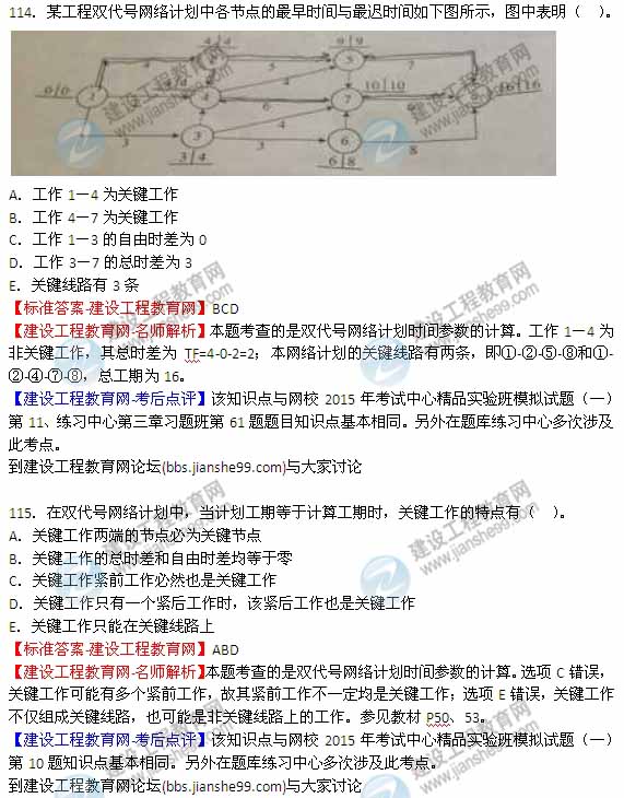 【全網(wǎng)首發(fā)】2015年監(jiān)理工程師《建設工程質量、投資、進度控制》試題及答案