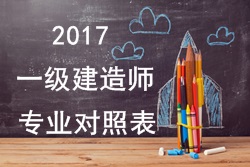 2017年一級(jí)建造師報(bào)考疑難問(wèn)題解答：專(zhuān)業(yè)對(duì)照表