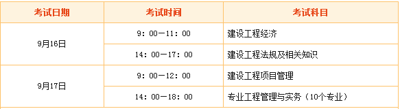 廣西2018年一級建造師考試時間是什么時候？