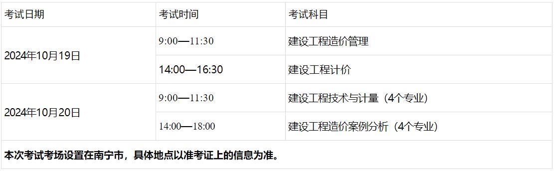 考試時間、科目及考場設(shè)置 ?